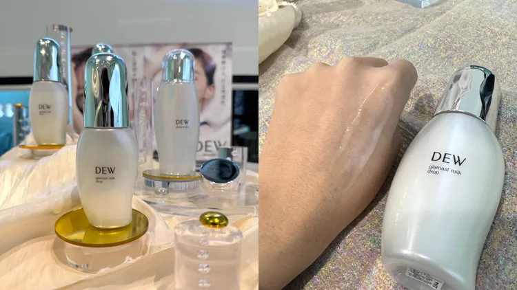 DEW彈潤膜法晶乳為精華型乳液，80ml／1350元。張家玲攝