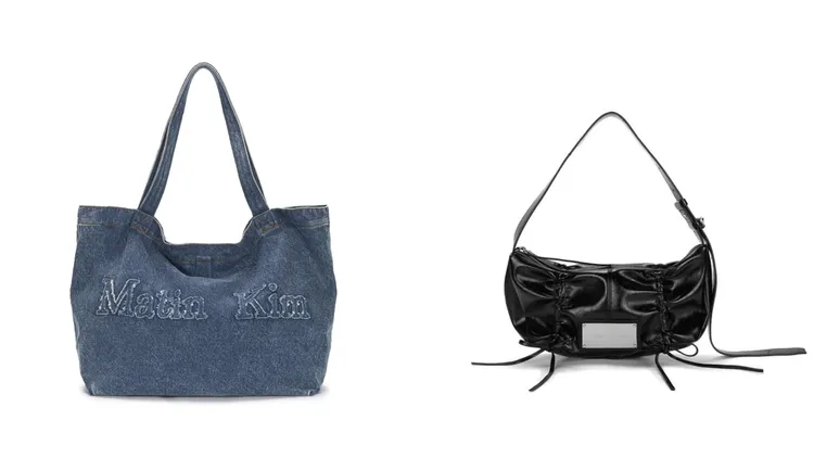 MATIN KIM牛仔托特包、蝴蝶結半月包都是熱門單品。品牌提供