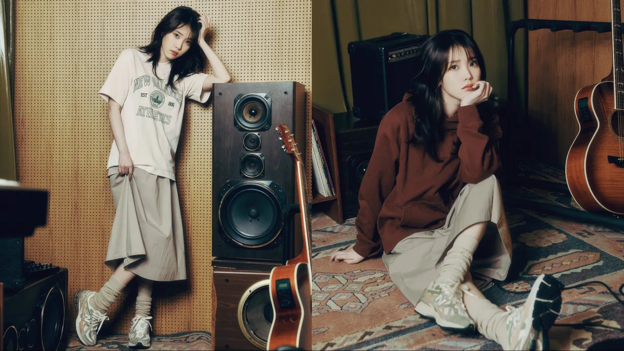 IU搶先示範New Balance 1906R秋日新色。品牌提供