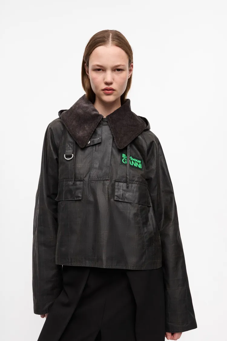 GANNI x Barbour聯名格紋油布夾克（蘇格蘭紋），2萬800元。品牌提供