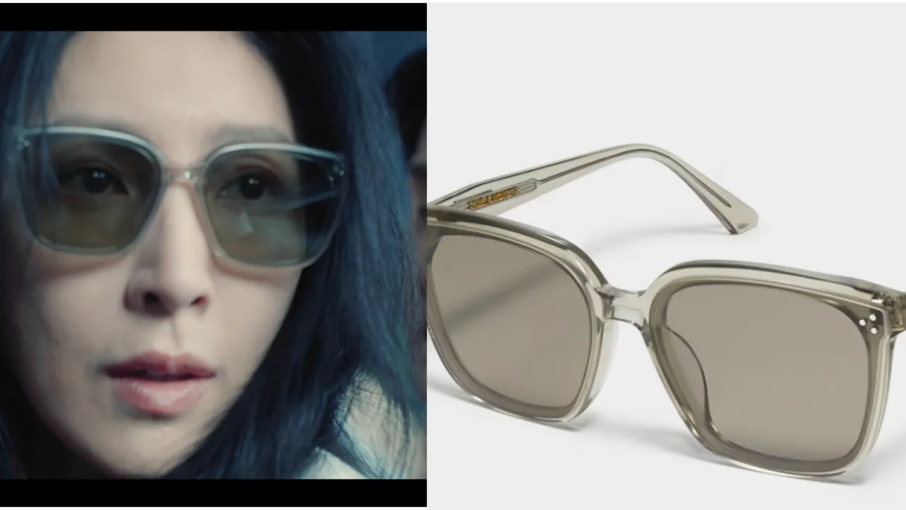 周凡配戴GENTLE MONSTER PALETTE鏡款。左圖翻攝Netflix、右圖品牌提供