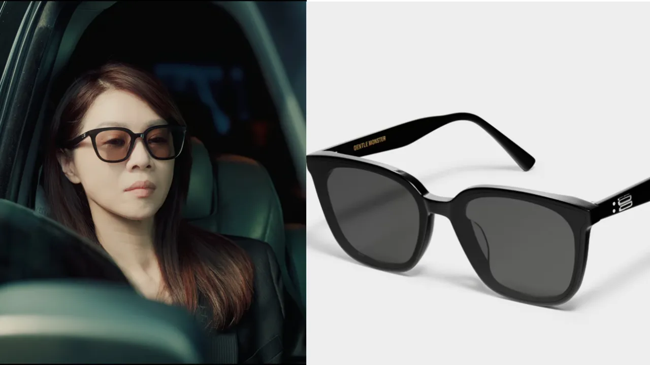 薛亞之配戴GENTLE MONSTER的Tam鏡款。左圖翻攝Netflix、右圖品牌提供