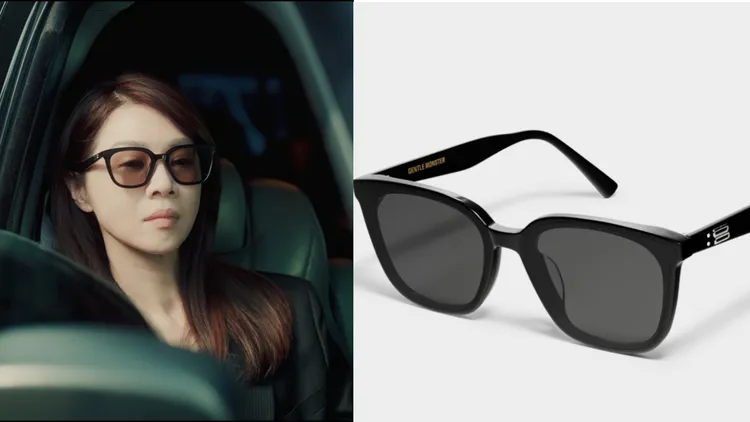 薛亞之配戴GENTLE MONSTER的Tam鏡款。左圖翻攝Netflix、右圖品牌提供