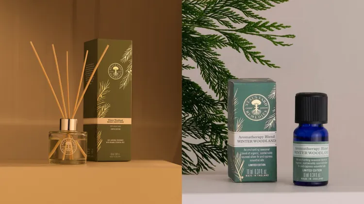 NYR尼爾氏冬日森林香竹（左圖）100ml／1600元、冬日森林複方精油（右圖）10ml／800元。品牌提供