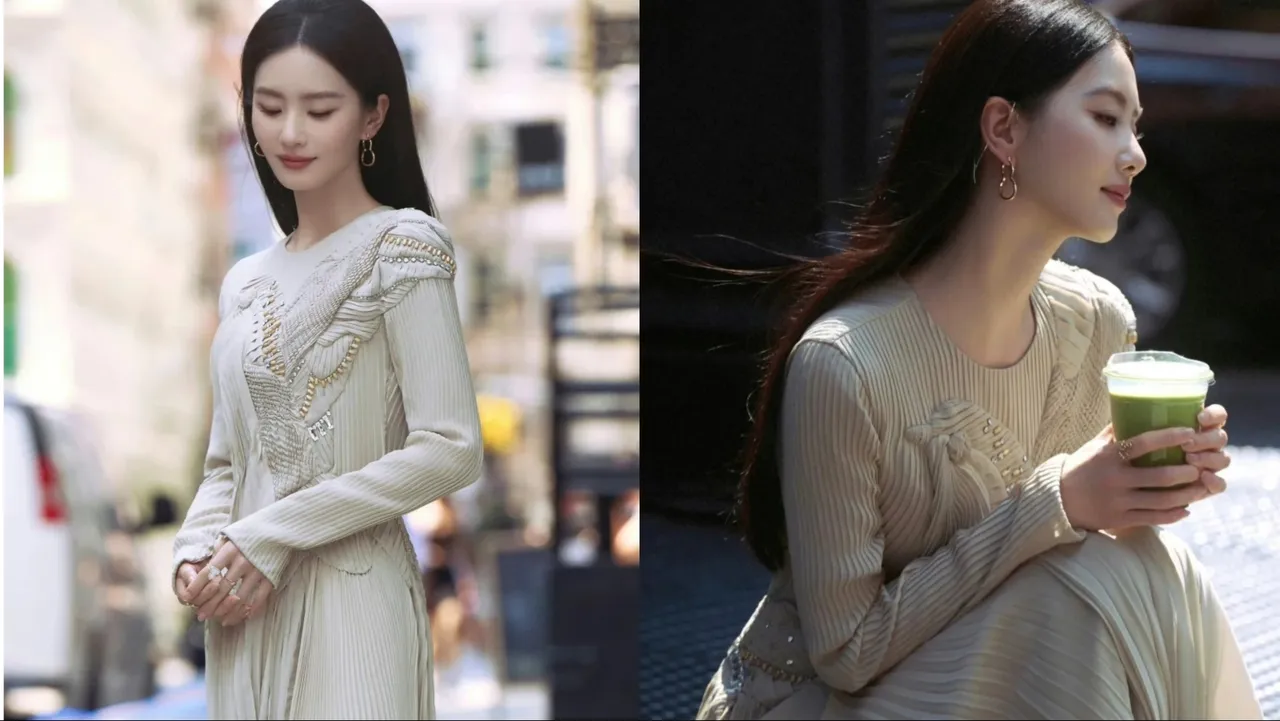 劉詩詩搭配Qeelin珠寶。品牌提供