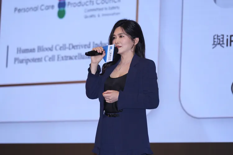 三顧執行長楊瀅臻力邀昆凌擔任三顧公司iPSC技術的推廣大使。彭欣偉攝