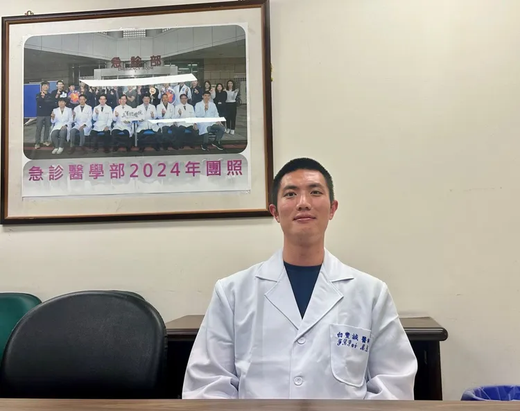 三總急診室醫師白豐誠揭露此事。警方提供