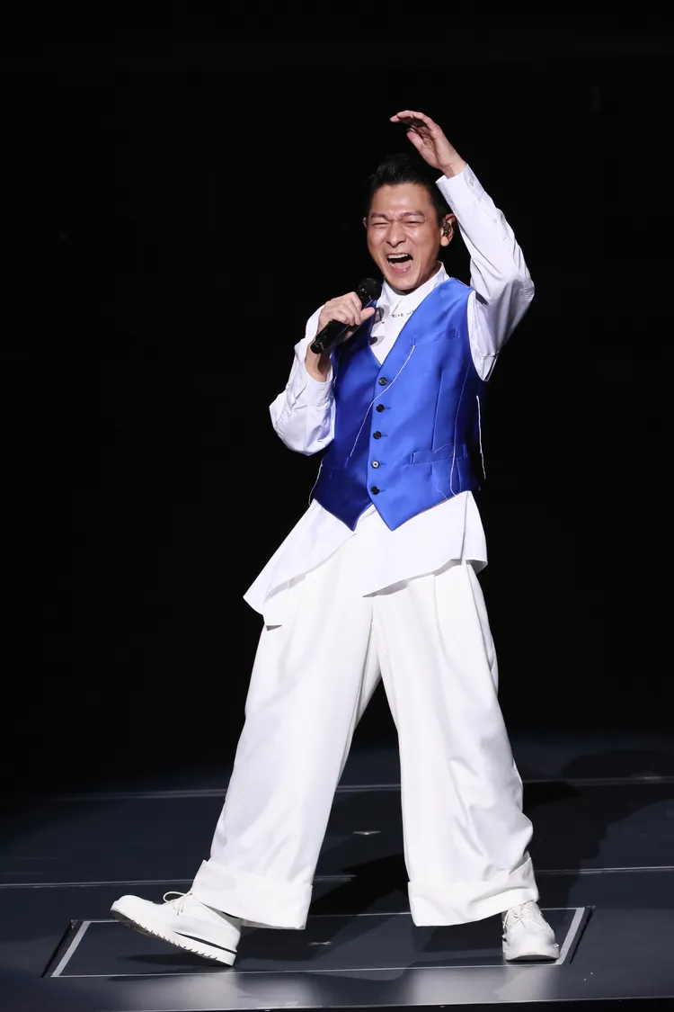 華仔開唱身手矯健瞬間化解危機。彭欣偉攝