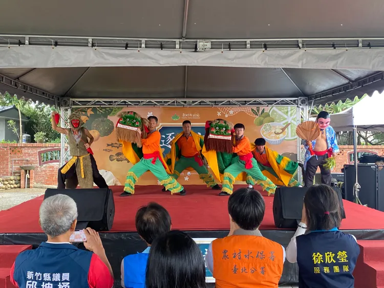 客家方口獅現場演出。新竹縣府提供