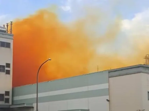 桃園環科工廠不明氣體外洩!黃色濃煙飄散 環保局調查洩漏原因