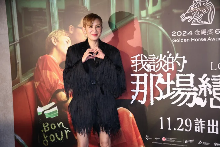 吳君如開心出席慶功宴。彭欣偉攝