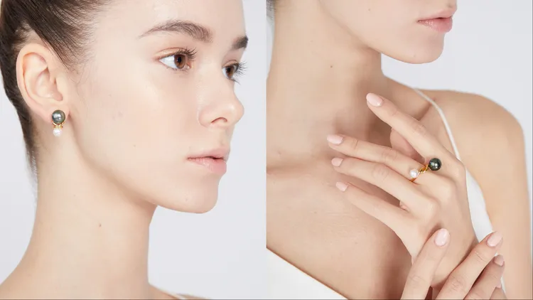 大溪地黑珍珠在光線下帶有綠色、灰藍色等自然暈彩。品牌提供