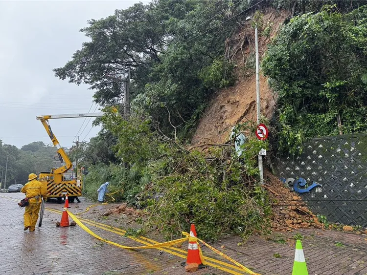 相關單位獲報後，第一時間派員前往搶修，預計今天可恢復雙向通車。翻攝照片