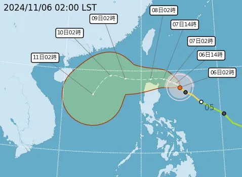 中颱「銀杏」向西行！各國路徑曝　專家：秋颱共伴亦偏弱