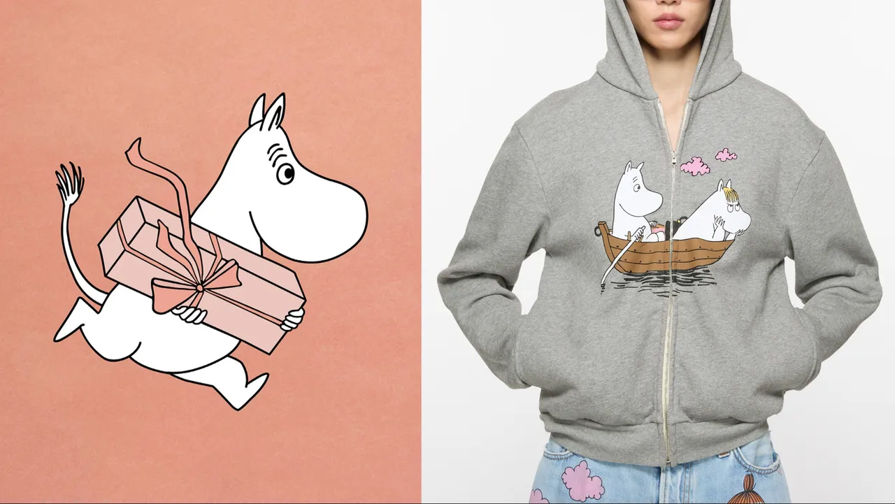 Acne Studios與嚕嚕米推出聯名。品牌提供