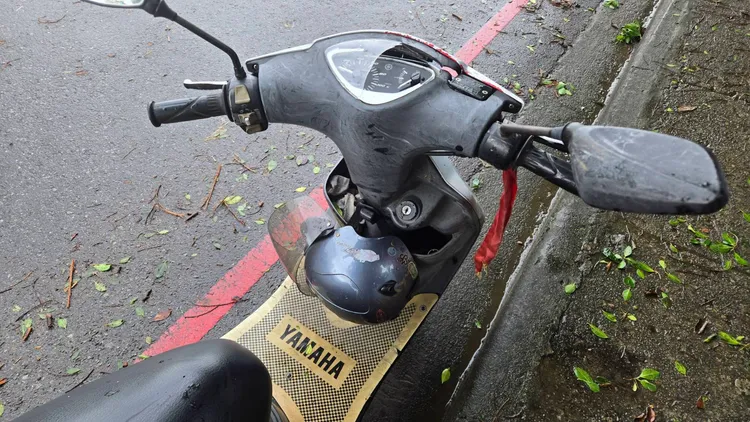 陳男騎乘的機車。民眾提供