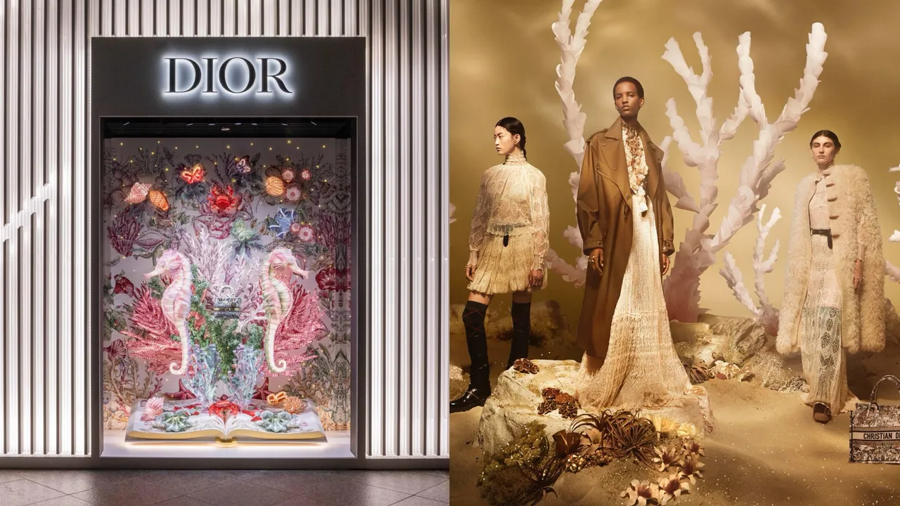 DIOR在信義區、東區店櫃打造聖誕櫥窗，並帶來聖誕獻禮推薦。品牌提供