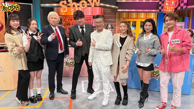 （左起）陳櫻文、王敏淳、趙正平、孫總、沈玉琳、陳依依、莉雅以及黃靖倫。TVBS提供