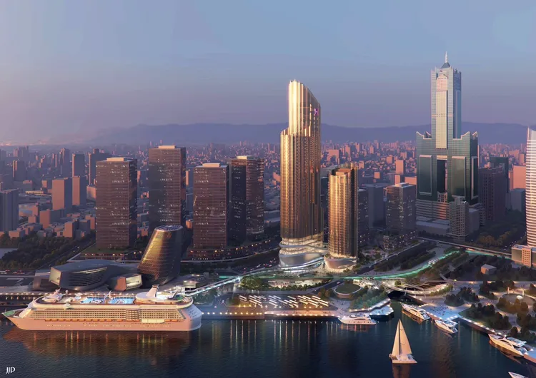 高雄市大眾捷運系統黃線 Y15 站土地開發案由鴻海獲選最優申請人，取得該案投資權。捷運局提供