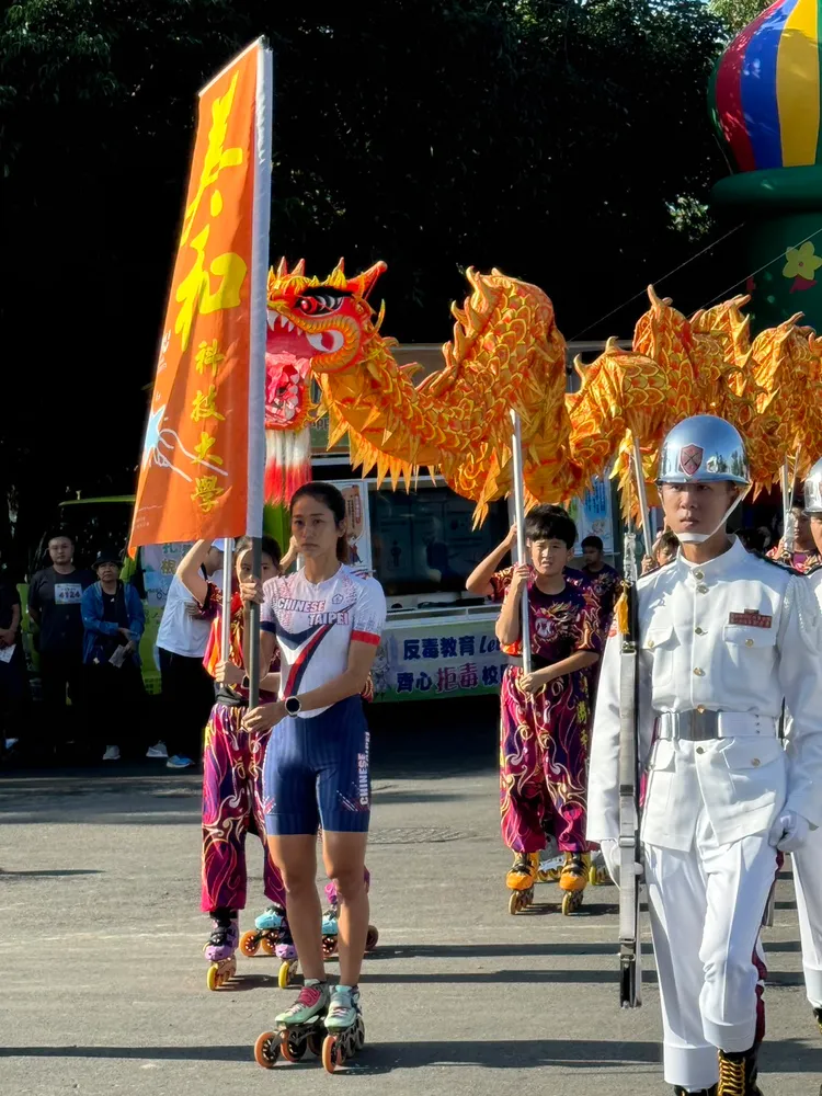 美和科技大學校友、杭州亞運滑輪溜冰金牌得主劉懿萱擔任活動代言人。美和科大提供
