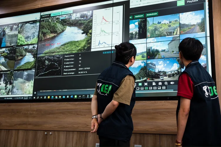 桃園市府城市環境治理：AI環境污染辨識系統。環保局提供