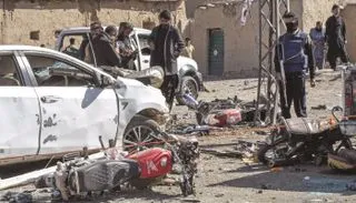 現場一片狼藉。翻攝自X @denocrni