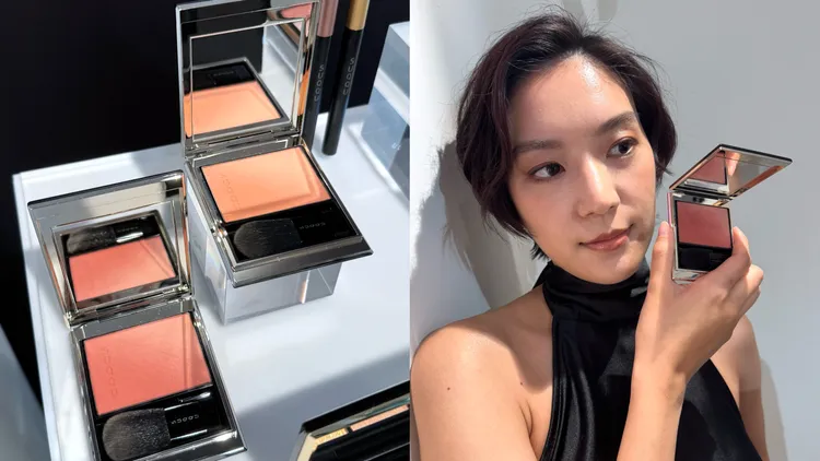 Model示範晶采柔艷頰彩#105。張家玲攝