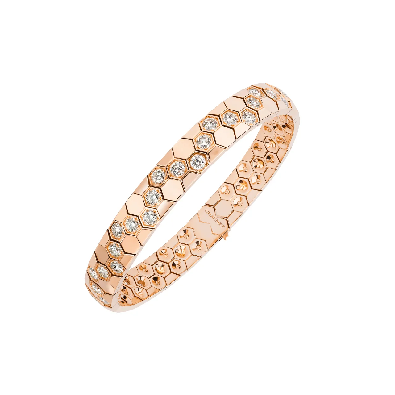 CHAUMET Bee My Love 18K玫瑰金手環,137萬7000元。品牌提供