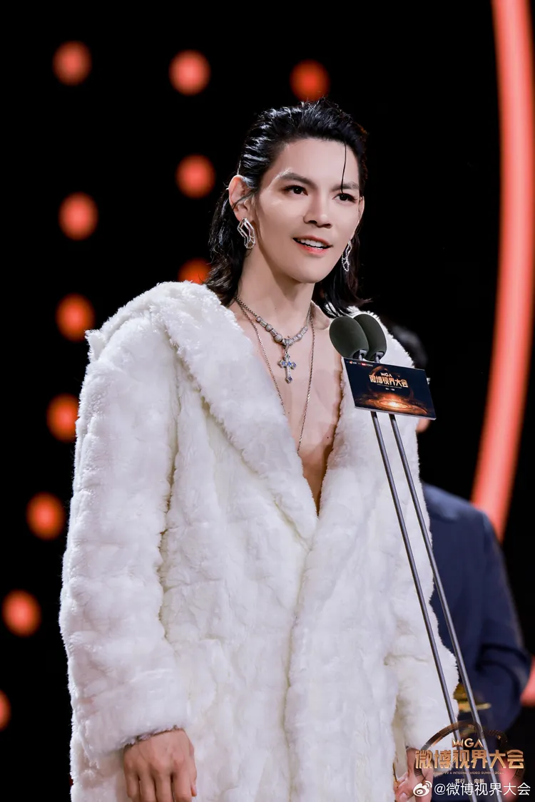 向佐昨獲頒「年度優秀藝能」。翻攝微博視界大會微博