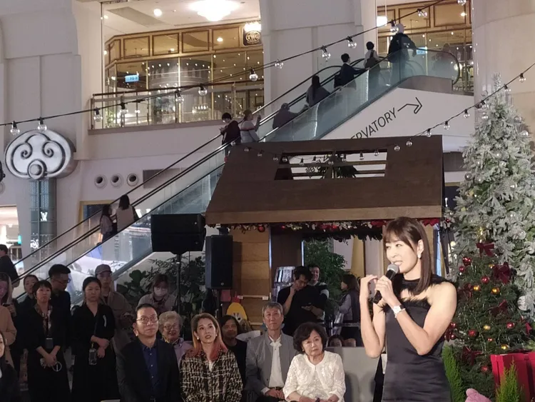 台北101今舉辦夢想高飛耶誕點燈晚會記者會。許麗珍攝