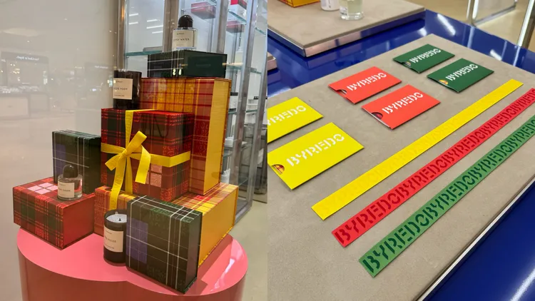 BYREDO聖誕包裝以蘇格蘭紋為主題。張家玲攝