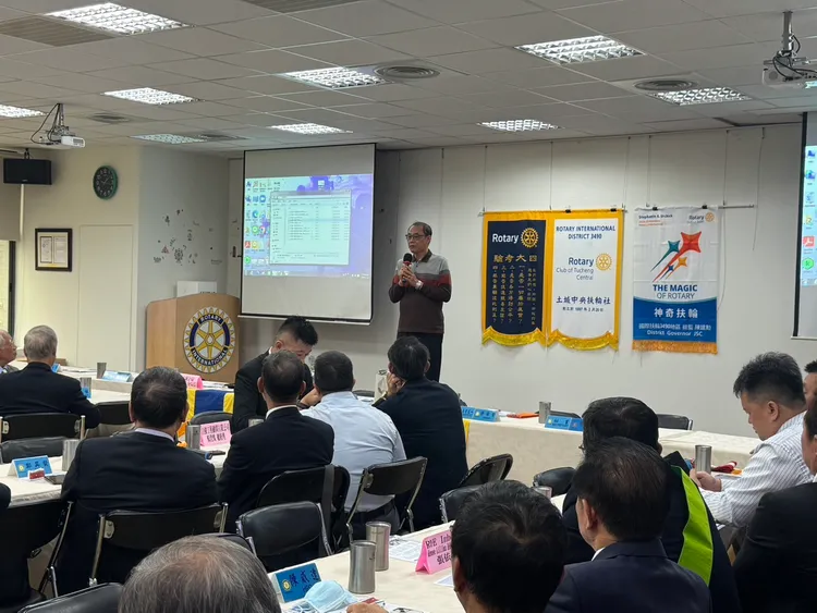 土城分局到土城扶輪社辦理反詐講座。警方提供