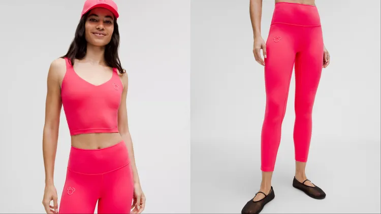 Disney x lululemon Align背心（左）2680元、Align高腰緊身褲（右）3680元。品牌提供