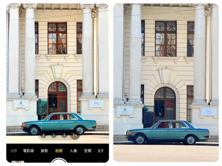 若要拍攝較遠物體時，也能藉由5X焦段來構圖。趙筱文攝影