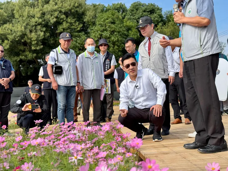 立法院副院長江啟臣昨天到會場視察。江啟臣服務處提供