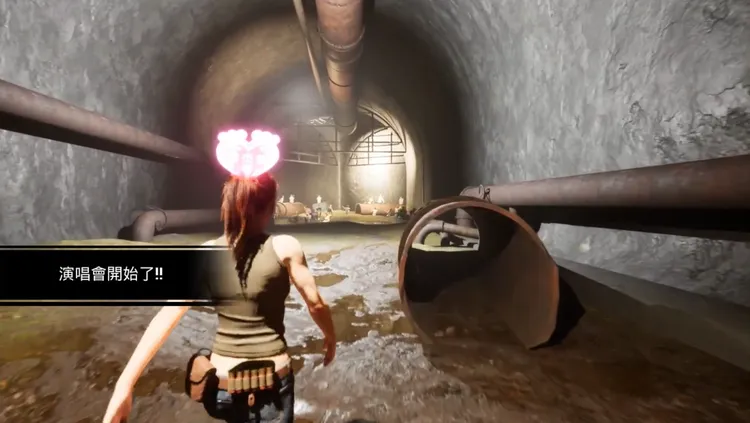 一名遊戲開發者做出「爬進大巨蛋下水道聽周杰倫演唱會」模擬器。翻攝《@yuyang_0927》Threads