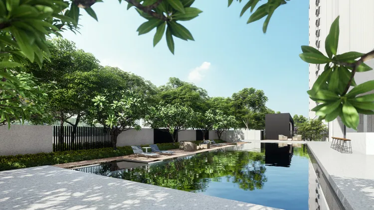 建案公設規劃著重實用與科技體驗，2-3字頭房價在台南屬相對低基期。泰嘉開發提供