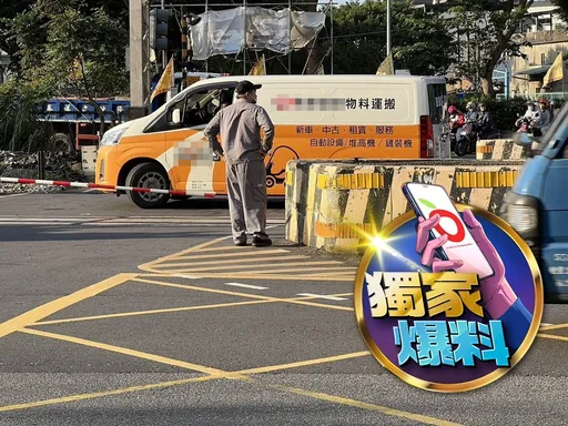 獨家爆料｜廂型車打橫卡平交道　進退不得！按緊急鈕阻火車駛入