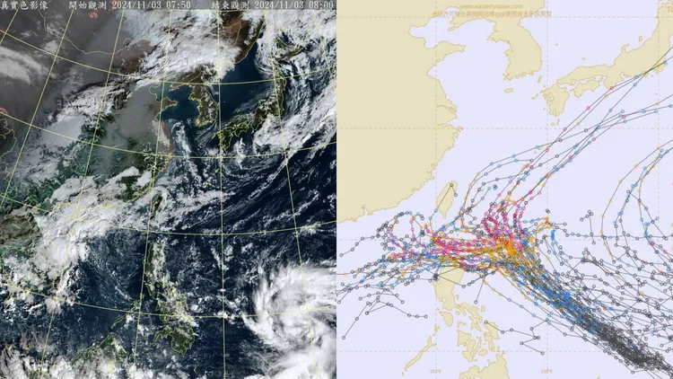 關島附近海面的熱帶擾動已生成為熱帶低壓（TD26）。翻攝《天氣職人－吳聖宇》臉書