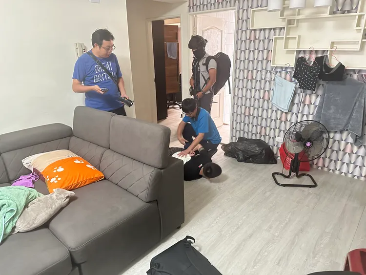 逮捕機房內機手。警方提供