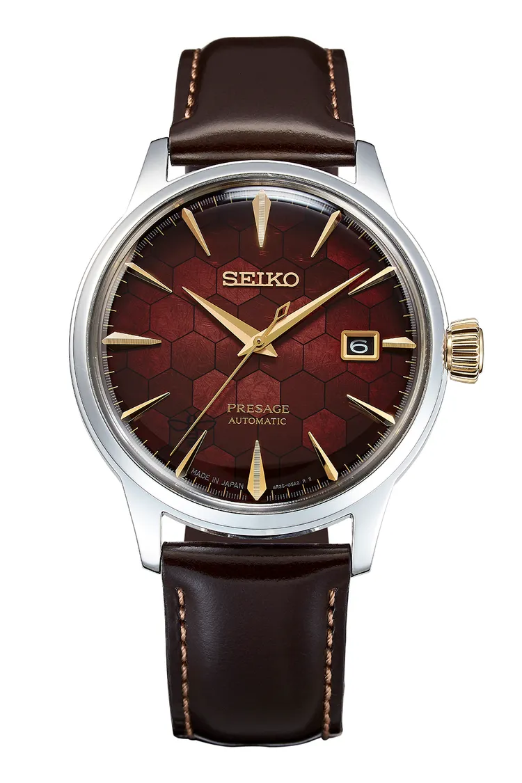 Seiko Presage紅石榴蜂蜜調酒台灣限定款SRPL21J1，2萬2000元。品牌提供
