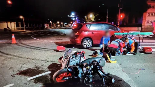 台南女大生騎機車撞轎車重摔受傷 離譜!事故路口號誌燈竟不亮