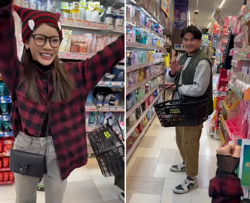 啦啦隊正妹巧遇中華隊球員 藥妝店大跳應援舞!他遮臉尷尬笑