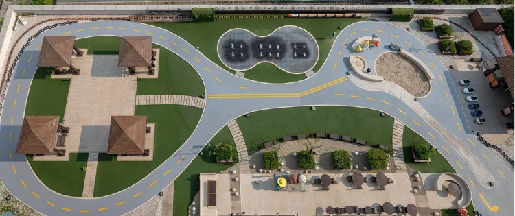 和逸飯店台南西門館擁有佔地500坪的奇趣操場，是孩子放電的最佳去處。業者提供