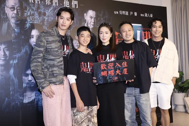 曹佑寧（左起）、白潤音、尹馨、導演錢人豪和莊凱勛合作愉快。莊宗達攝