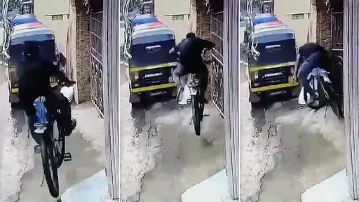 驚悚影片|腳踏車「騎到騰空」 16歲少年這樣騎飛撞民宅斃命