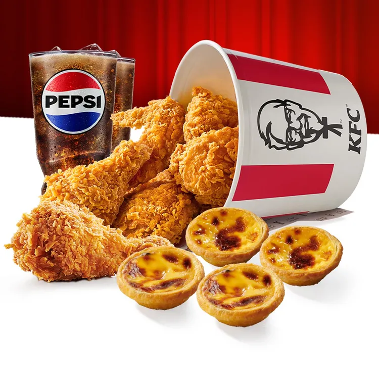 2款炸雞桶組合只要388元。肯德基提供