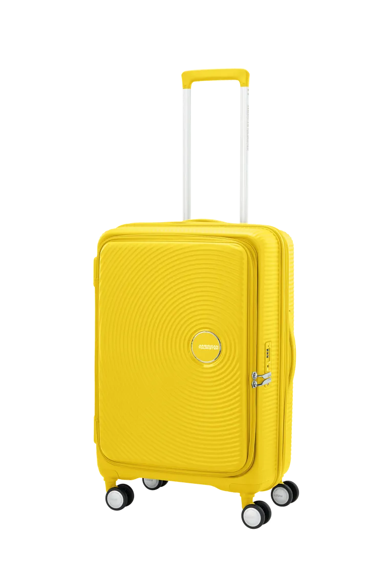 CURIO可擴充行李箱（太陽黃）20吋／9200元、24吋／1萬700元、28吋／1萬2300元。品牌提供