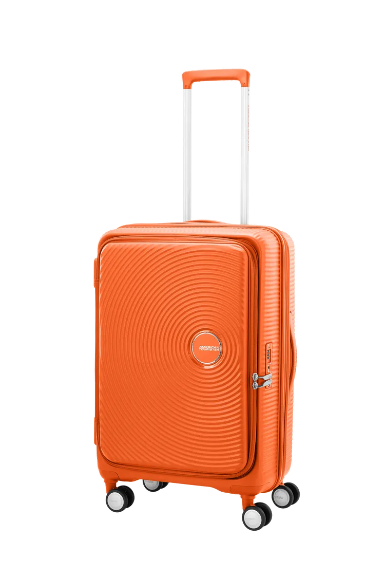CURIO可擴充行李箱（火焰橘）20吋／9200元、24吋／1萬700元、28吋／1萬2300元。品牌提供
