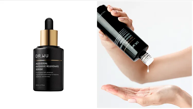 超逆齡肌因前導精華露（左圖），150ml／1200元；超逆齡肌因再生精華（右圖），15ml／1300元、30ml／2200元。品牌提供